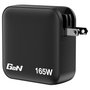 Verbatim Mini GaN Cargador 165W 4 Puertos USB-C y USB-A con Adaptadores EU/UK/US Negro