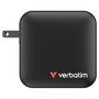 Verbatim Mini GaN Cargador 165W 4 Puertos USB-C y USB-A con Adaptadores EU/UK/US Negro