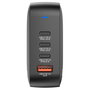 Verbatim Mini GaN Cargador 165W 4 Puertos USB-C y USB-A con Adaptadores EU/UK/US Negro