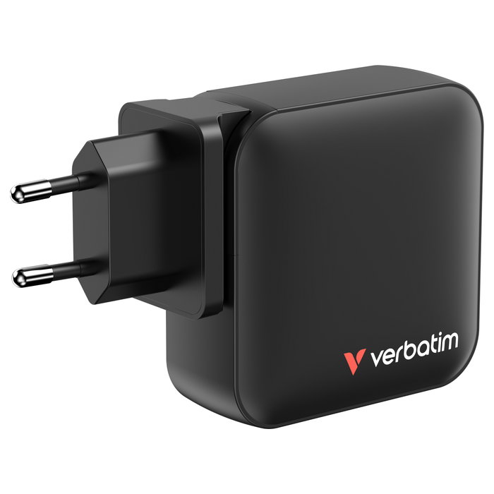 Verbatim Mini GaN Cargador 165W 4 Puertos USB-C y USB-A con Adaptadores EU/UK/US Negro Verbatim Mini GaN Cargador 165W 4 Puertos USB-C y USB-A con Adaptadores EU/UK/US Negro