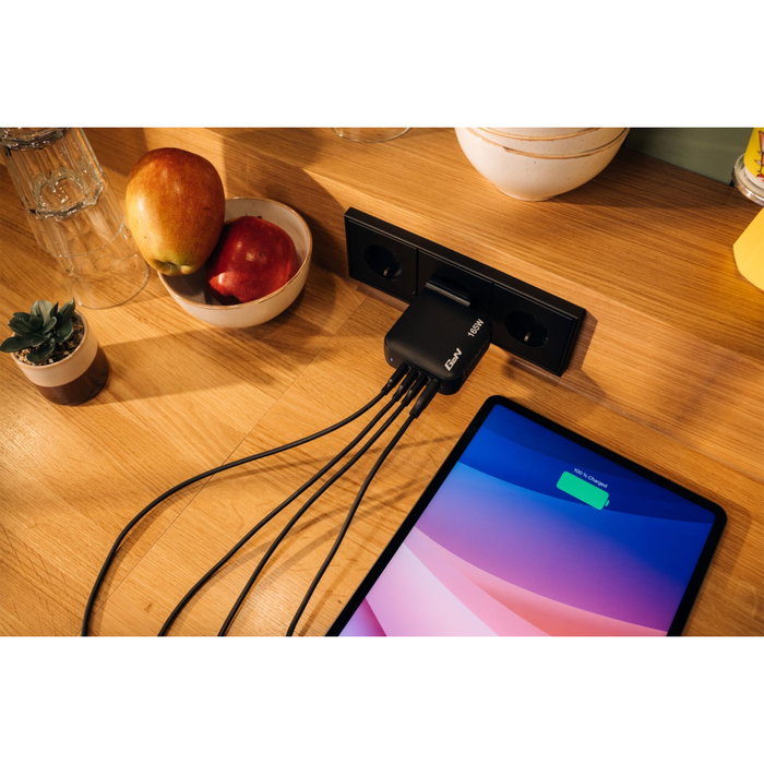 Verbatim Mini GaN Charger 165W 4 Puertos (3x USB-C, 1x USB-A) US/EU/UK Verbatim Mini GaN Charger 165W 4 Puertos (3x USB-C, 1x USB-A) US/EU/UK