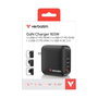 Verbatim Mini GaN Charger 165W 4 Puertos (3x USB-C, 1x USB-A) US/EU/UK