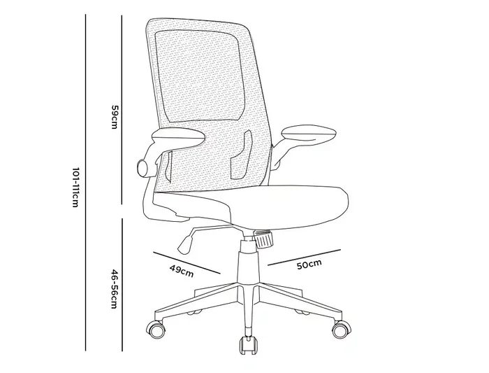 Q-connect Silla de Oficina Alba Malla Base Metálica Ajustable Premium Color Blanco Máx 1110 mm
