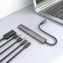 Aisens USB-C Dock 5 en 1 HDMI 4K, 2xUSB-A, 2xUSB-C PD, Gris