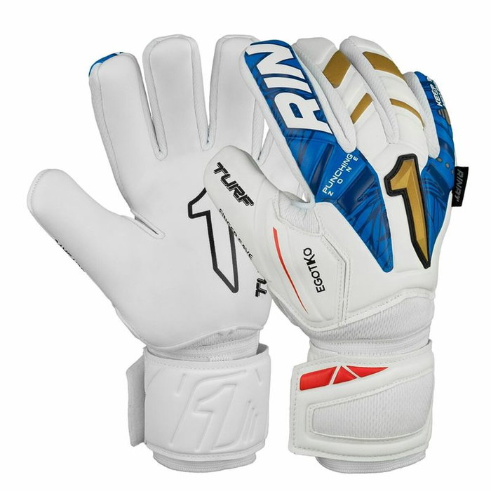 Guantes de Portero Rinat Egotiko Vengador Spine Turf Blanco Adultos 20 Guantes de Portero Rinat Egotiko Vengador Spine Turf Blanco Adultos 20