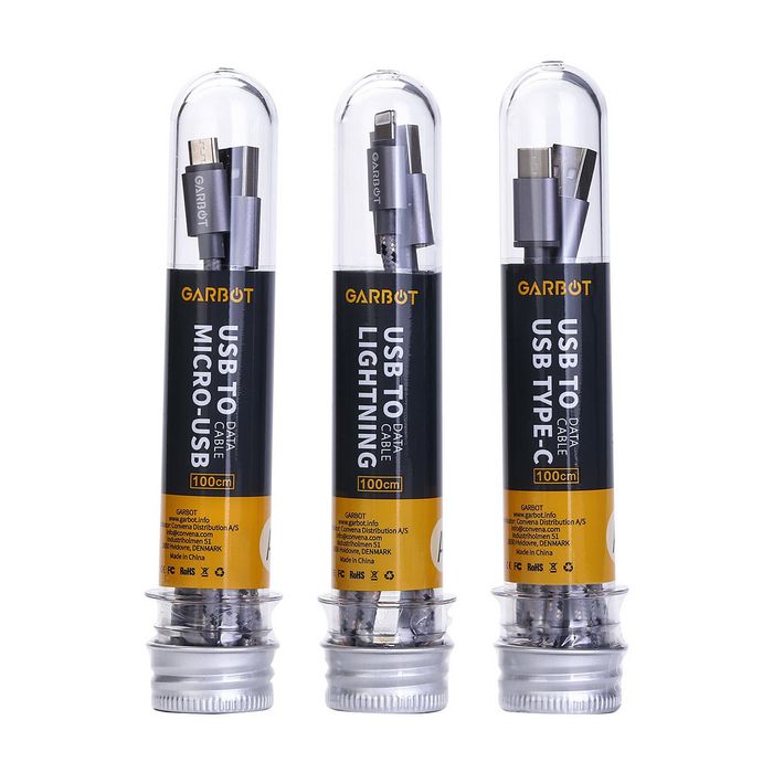 Garbot C-05-10207 Cable Micro-USB Trenzado 1m Plateado