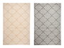 Ibergarden Alfombra Exterior de Polipropileno, Patrón de Rombos en Colores Surtidos (Beige/Gris), Dimensiones 120x180 cm (Set de 12)
