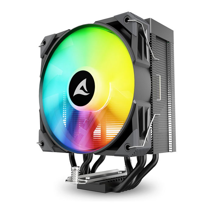 Sharkoon A50 RGB Black Refrigerador de aire para CPU 12 cm 1800 RPM Negro con Iluminación LED