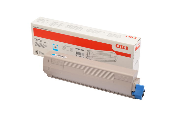 OKI Toner 46443103 Cyan XL - Tóner original de repuesto para impresoras OKI Toner 46443103 Cyan XL - Tóner original de repuesto para impresoras