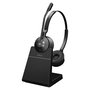 Jabra Engage 55 SE Auriculares Diadema Inalámbricos Supraaural para Oficina, 150 m Alcance, Negro con Estación de Carga USB-C Link400c MS