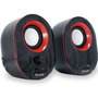 Equip Altavoces Estéreo 2.0 245332 Negro, 6W RMS, Sonido Potente, USB y Jack 3.5mm para PC, Portátil, MP3