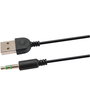 Equip Altavoces Estéreo 2.0 245332 Negro, 6W RMS, Sonido Potente, USB y Jack 3.5mm para PC, Portátil, MP3