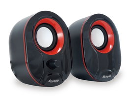 Equip Altavoces 2.0 Mini 245332 Negro y Rojo