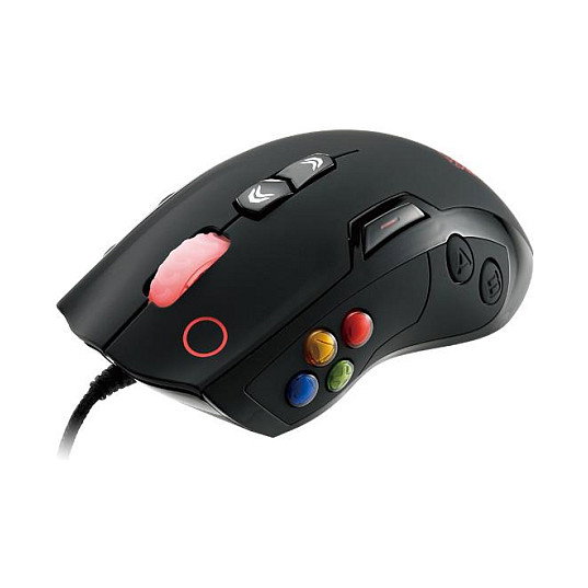 Thermaltake Tt eSPORTS Volos MO-VLS-WDLOBK-01 Ratón Gaming Láser Negro 8200 DPI 14 Botones USB