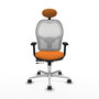 PIQUERAS Y CRESPO Silla de oficina Jorquera Naranja y Blanco