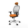PIQUERAS Y CRESPO Silla de oficina Jorquera Naranja y Blanco