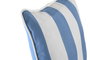 DKD Home Decor Cojin para Terraza y Jardin Marino Azul Celeste y Blanco 40x40x10 cm Poliester