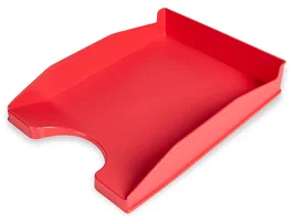 Q-connect Bandeja sobremesa plástico rojo opaco 240x70x340 mm