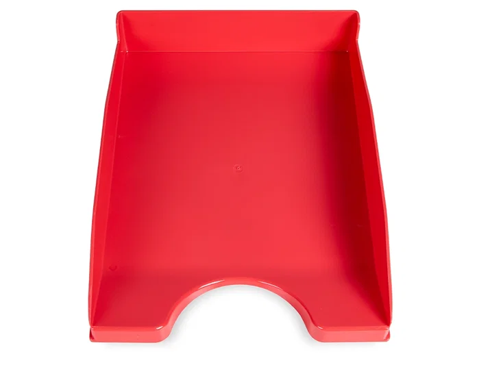 Q-connect Bandeja sobremesa plástico rojo opaco 240x70x340 mm