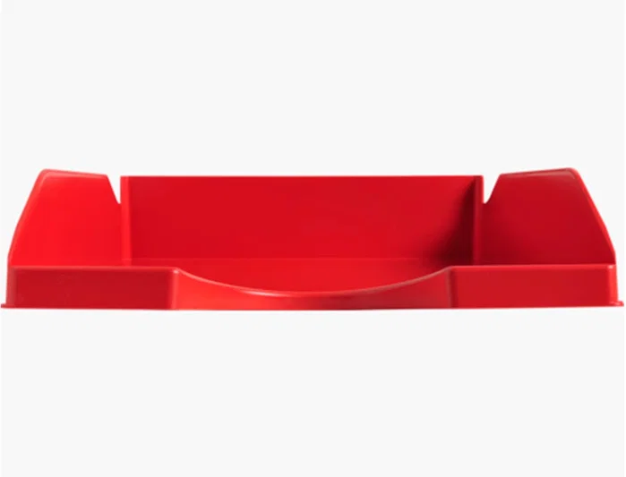 Q-connect Bandeja sobremesa plástico rojo opaco 240x70x340 mm