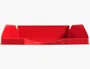 Q-connect Bandeja sobremesa plástico rojo opaco 240x70x340 mm