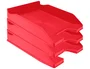 Q-connect Bandeja sobremesa plástico rojo opaco 240x70x340 mm