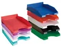 Q-connect Bandeja sobremesa plástico rojo opaco 240x70x340 mm