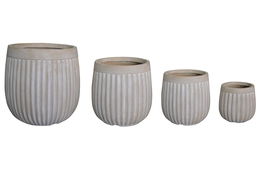 DKD Home Decor Macetero Gris Marron 50 x 54 x 50 cm Set de 4