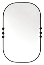 DKD Home Decor Espejo Glam Negro 2.5 x 100 x 60 cm Hierro