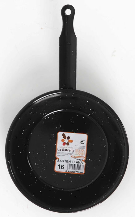 La Estrella Sarten Llana Bordonada Jaspeada 16 cm (12 Unidades)