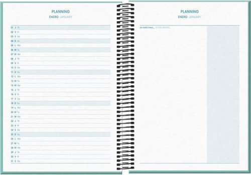 Dohe Agenda Escolar 2025-2026 System Basic 52058 A5 Tapa Cartón Forrado Semana Vista Verde