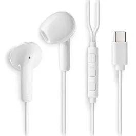 NGS CROSSGLIDEWHITE Auriculares Intrauditivos USB Tipo-C Blancos con Micrófono