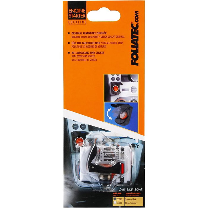 Botón de arranque para motor Foliatec 33085 Botón de arranque para motor Foliatec 33085