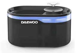 Daewoo D-WF006 Fuente de Agua Automática para Mascotas Perro y Gato, Bebedero 2.6L Negro con Bomba Silenciosa 35 dB y Filtro de Algodón