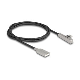 DeLOCK Cable USB 2.0 Tipo-A a USB Tipo-C acodado con LED 60 W 1 m
