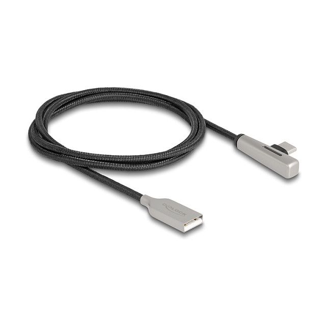 DeLOCK Cable USB 2.0 Tipo-A a USB Tipo-C™ Acodado con LED 60 W 1 m DeLOCK Cable USB 2.0 Tipo-A a USB Tipo-C™ Acodado con LED 60 W 1 m