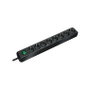 Brennenstuhl ECO-Line Regleta de 8 tomas con interruptor y cable de 3m, Negro