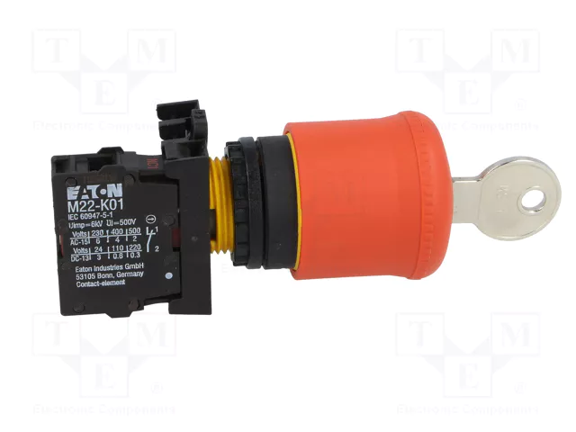 EATON ELECTRIC Interruptor de seguridad con llave RMQ-Titan Rojo NC 22mm EATON ELECTRIC Interruptor de seguridad con llave RMQ-Titan Rojo NC 22mm