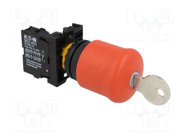EATON ELECTRIC Interruptor de seguridad con llave RMQ-Titan Rojo NC 22mm EATON ELECTRIC Interruptor de seguridad con llave RMQ-Titan Rojo NC 22mm