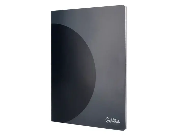 Liderpapel Libreta A5 48 Hojas 90gr 5mm Doble Margen Tapa Plástico Negra