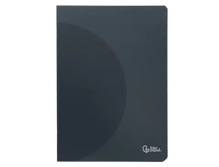 Liderpapel Libreta A5 48 Hojas 90gr 5mm Doble Margen Tapa Plástico Negra