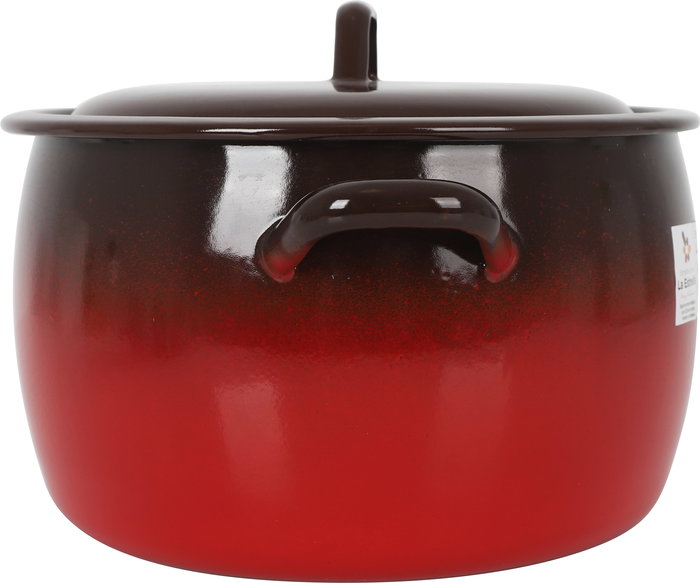 Olla Abombada con Tapa 24 cm - 7 L "Fuego" La Estrella (2 Unidades)