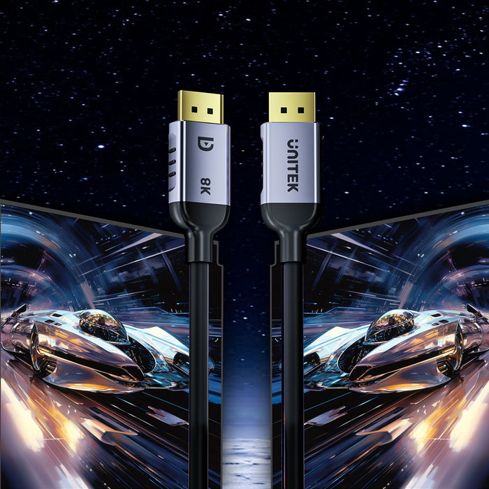 Unitek Cable DisplayPort 1.4 8K 60Hz 4K 240Hz HDR 1m