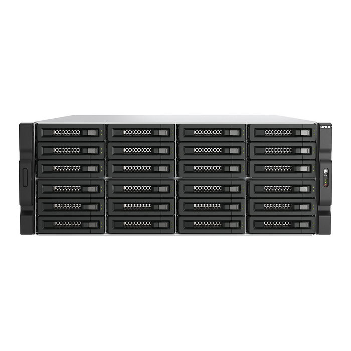 QNAP TL-R2400PES-RP Chasis Expansión JBOD SATA 24 Bahías 4U para Rack con Fuente Redundante, 6 Gbit/s, Hot-swap para Unidades 2.5/3.5 Pulgadas