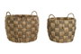 DKD Home Decor Set de 2 Cestas de Fibra Seagrass Natural 43x43x39 cm