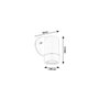 RABALUX Medina Aplique Exterior Negro Mate con Pantalla Transparente 1xGU10 IP44