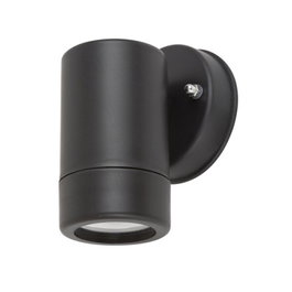 RABALUX Medina Aplique Exterior Negro Mate con Pantalla Transparente 1xGU10 IP44