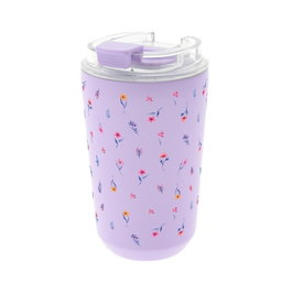 AUREA Vaso Térmico Little Bloom con Interior Cerámico, 400ml, Lila