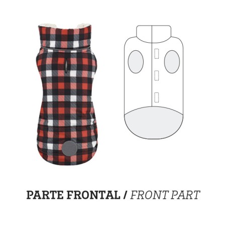 Nayeco Chaqueta Picnic para Perro 20 cm, Resistente al Agua, Diseño Cuadros Clásico