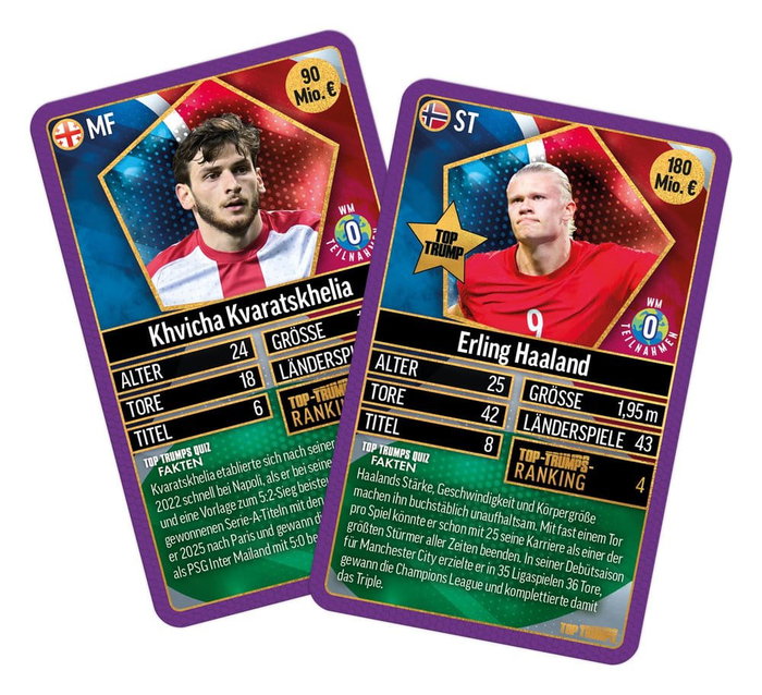 Winning Moves World Football Stars Juego de cartas 200 Pack Edición Alemana